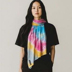 100% Cotton Hijab Colorful Tie-Dye Scarf by Modestyline Islamic Scarf Dupatta